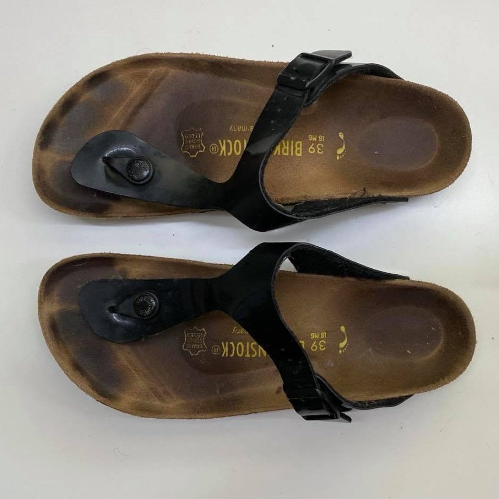 Birkenstock Gizeh - Black Patent - Women's 7.5 (EU 39)